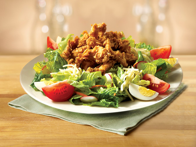 Cajun Fried Chicken Salad