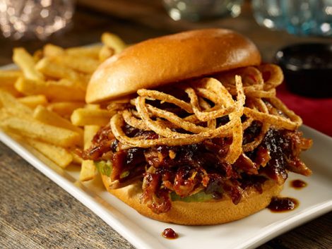 Fridays<sup>™</sup> Signature Whiskey-Glazed Pulled Pork Sandwich<div class="new-product" alt="New Product">