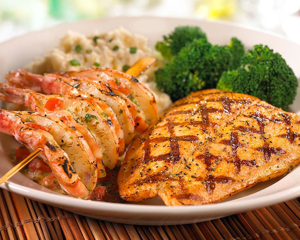 Grilled Shrimp Scampi & Salmon <div class="new-product" alt="New Product">
